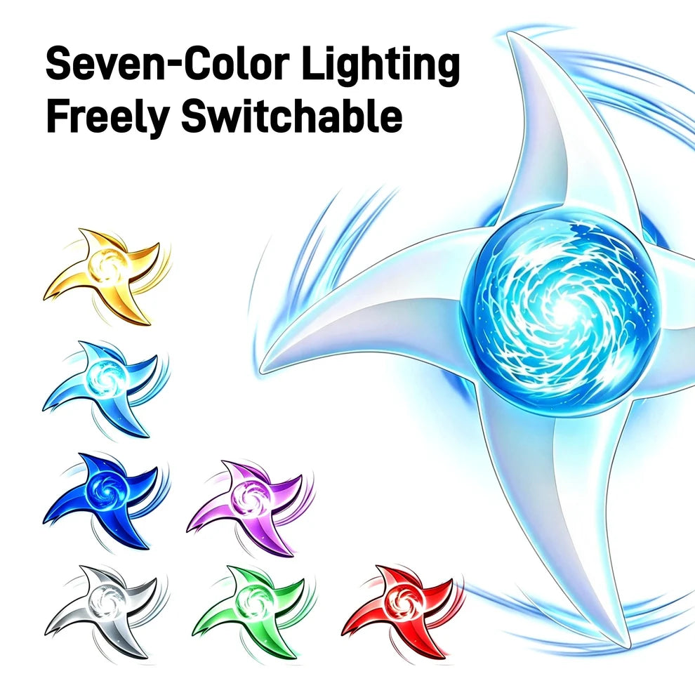 Naruto Spiral Shuriken LED Cosplay Prop – 1:1 RGB Light Up Rotating Ninja Collectible