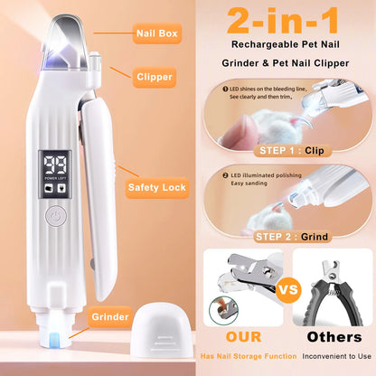 SilentPaws™ Pet Nail Trimmer With Light